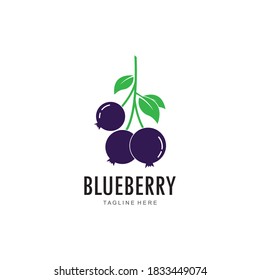 Diseño de ilustración de icono del logotipo de Blueberry