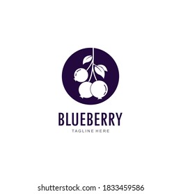 Diseño de ilustración de icono del logotipo de Blueberry