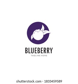 Blueberry logo vector template icon illustration design