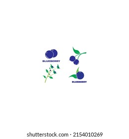Blueberry-Logo, Vektorgrafik-Symboldesign