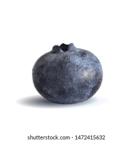 Blueberry low poly. Fresh, nutritious and tasty blueberry. Symbols of berries. Elements for label design. Blueberry in triangulation technique.
