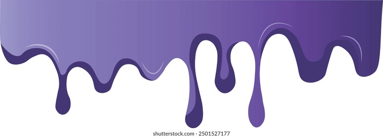 Blueberry Melted with Gradient Color Cartoon Design. Flat Graphic Vector Illustration
