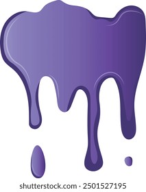 Blueberry Melted with Gradient Color Cartoon Design. Flat Graphic Vector Illustration