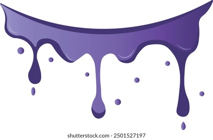 Blueberry Melted with Gradient Color Cartoon Design. Flat Graphic Vector Illustration