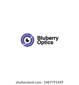 blueberry optical logo, vector illustration