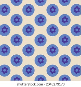 Blueberry Pattern Background. Social Media Post. Fruits Vector Illustration.