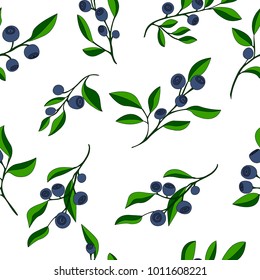 blueberry pattern on a white background