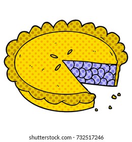 caricatura del pastel de arándano