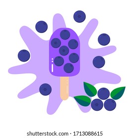 blueberry popsicle, blueberry sorbet, blueberry fruit