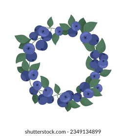 Blueberry Round-Frame-Vektorgrafik
