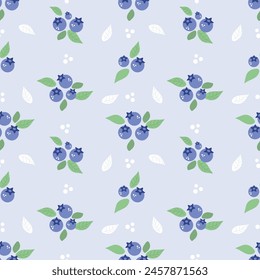 Blueberry seamless cute illustration pattern