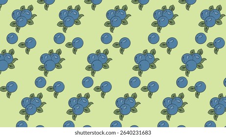 blueberry seamless pattern. For background, wallpaper, textile motifs or packaging. Spring and summer theme. 