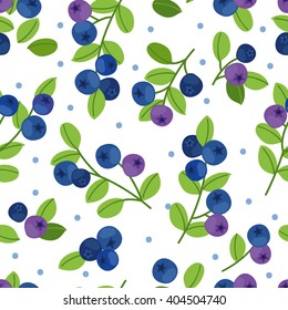 blueberry seamless pattern on white background. Perfect for wallpaper, wrapping paper, textile and package design