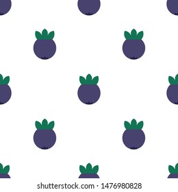 blueberry seamless pattern, vector illustration