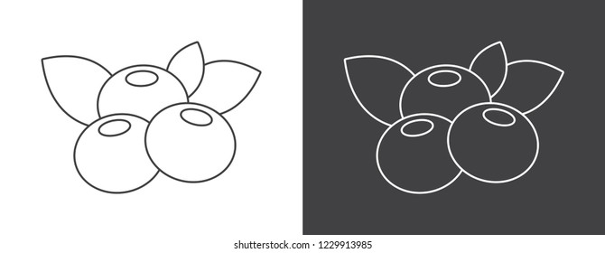 Blueberry sign icon