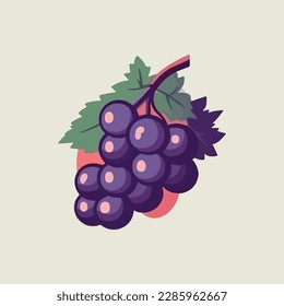Blaubeere, einfaches, modernes Logo, Vektorgrafik