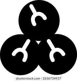 Blueberry Slice glyph icon design style