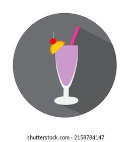 Icono de limo de arándano azul con naranja y cerezo aislados en fondo blanco