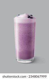 Blueberry smoothie. Isolated vector illustration