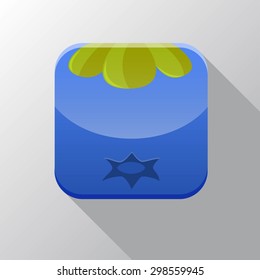 Blueberry texture icon stylized like mobile app.