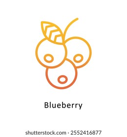 Blueberry-Vektorgradientenumrisssymbol. EPS10 Datei10 Datei