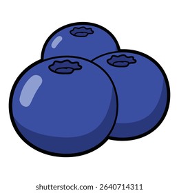 Blueberry vector illustration, simple design