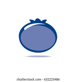 Blueberry vector image, stylized image of a berry