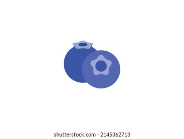 Blueberry Vector Isolated Emoticon. Blueberry Icon