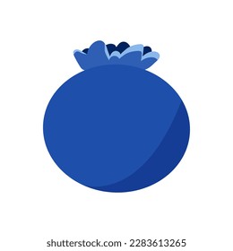 Vector de arándano azul. Arándanos mínimos de un estilo plano. Berry azul de verano. Fruta fresca. Fondo blanco aislado.