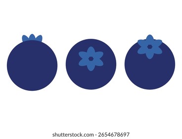 Blueberry vetor. blueberry no fundo branco. símbolo. design de logotipo.