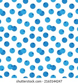 Blueberry vector seamless pattern background for food and nature design.