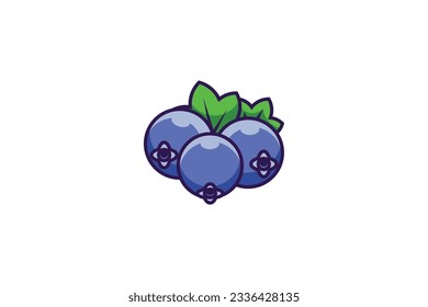 diseño del logotipo de la plantilla del vector del arándano azul