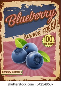 blueberry vintage banner