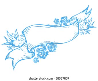 Bluebird Doodle Banner