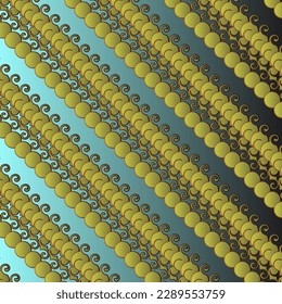 Blue-black textured abstract background combined with seamless yellow