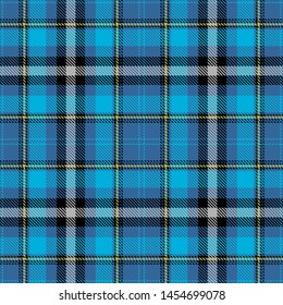 Blue,Black,Gray and Yellow Tartan Plaid Scottish Seamless Pattern. Texture from tartan, plaid, tablecloths, shirts, clothes, dresses, bedding, blankets and other textile.