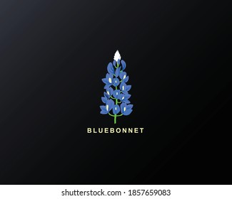 Bluebonnet Art Design Vector Illustration