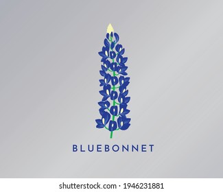 Bluebonnet Flower Art Design Vector Illustration