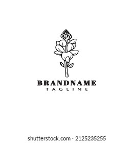 bluebonnet logo cartoon icon design template black modern creative vector illustration