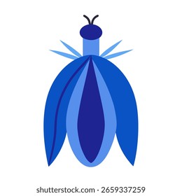 Bluebottle vector on white background