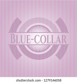 Blue-collar pink emblem