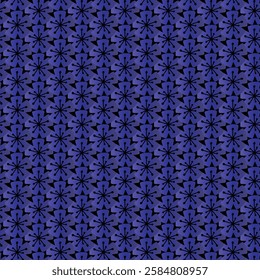  bluecolor seamless flower pattern on black background