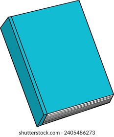 A blue-colored book vector is a mathematical representation with numerical values that describe the characteristics of the book.