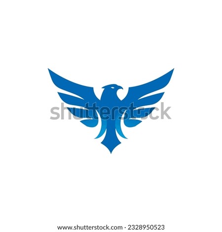 A blue-colored eagle vector graphic logo is suitable for a business with a dignified ambiance