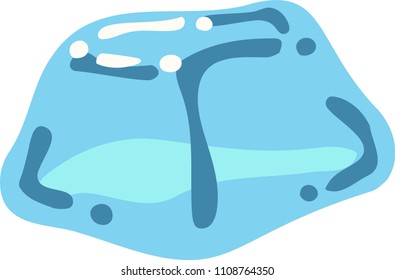 Blued Melted Ice illustration