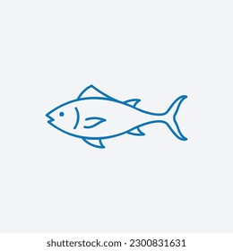 Bluefin tuna icon logo design. simple flat vector illustration