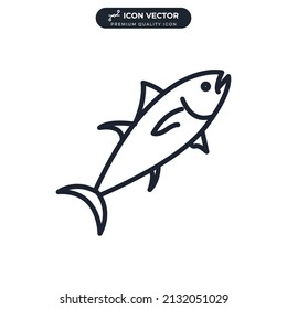 Bluefin tuna icon symbol template for graphic and web design collection logo vector illustration