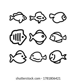 bluegill icon or logo isolated sign symbol vector illustration - Collection of high quality black style vector icons
