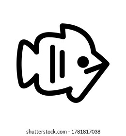 bluegill icon or logo isolated sign symbol vector illustration - high quality black style vector icons
