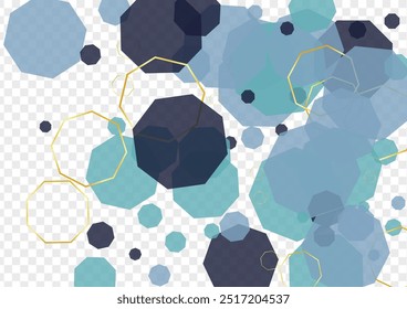 Fondo de célula azul-gris Vector transparente. Mosaico interactivo geométrico. Diseño gráfico. Fórmula de azulejo azul oscuro. Fondo del hexágono.